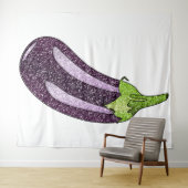 Glitter Aubergine Wandkleed (In Situ (horizontaal))
