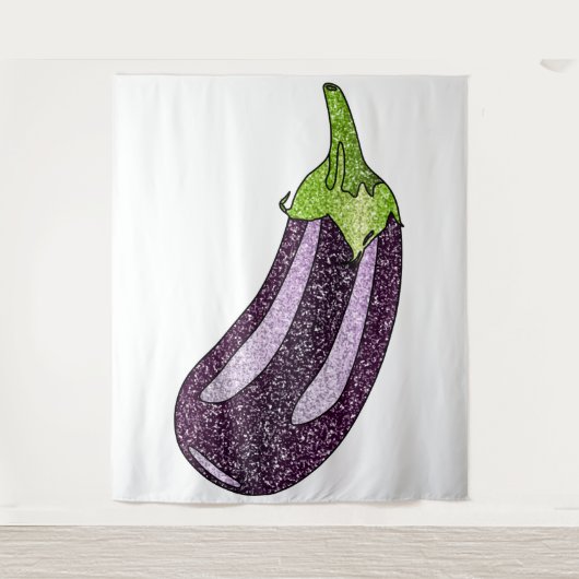 Glitter Aubergine Wandkleed (Voorkant)