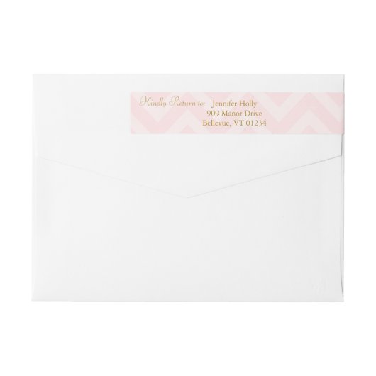 Glitter Baby shower Return Address Labels roze (Achterkant)