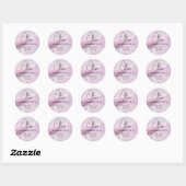 Glitter Baby shower Ronde Sticker (Vel)