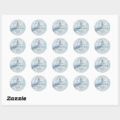 Glitter Baby shower Ronde Sticker (Vel)