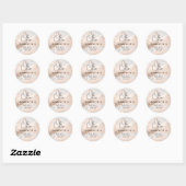 Glitter Baby Shower Ronde Sticker (Vel)