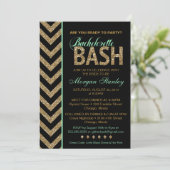 Glitter Bachelorette Bash Invitation MINT Kaart (Staand voorkant)