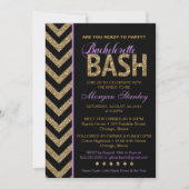 Glitter Bachelorette Bash PAARS Kaart (Voorkant)