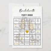 Glitter Bachelorette Bingo Party Game Challenge Kaart (Voorkant)