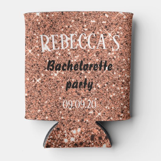 Glitter Bachelorette Party voor gepersonaliseerd R Blikjeskoeler (Voorkant)