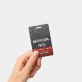 Glitter Back To School Kleuren Badkamer Hal Pass Badge (Handheld)
