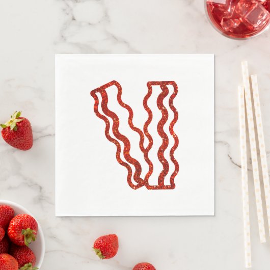 Glitter Bacon-servetten Servetten (Insitu)