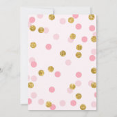 Glitter Ballerina, Pink and Gold Sparkle Birthday Kaart (Achterkant)