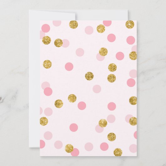 Glitter Ballerina, Pink and Gold Sparkle Birthday Kaart (Achterkant)