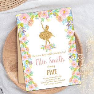 Glitter Ballet Birthday Kaart