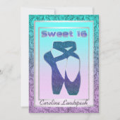 Glitter Ballet schetst de joodse partij Sweet16 Kaart (Voorkant)