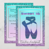 Glitter Ballet schetst de joodse partij Sweet16 Kaart (Voorkant / Achterkant)