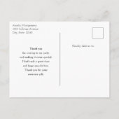 Glitter Ballon Bunch Roze en Zilver Bedankt Briefkaart (Achterkant)