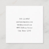 Glitter Ballon Bunch Roze en Zilver Vierkante Visitekaartje (Achterkant)