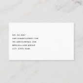 Glitter Ballon Bunch Roze en Zilver Visitekaartje (Achterkant)