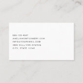 Glitter Ballon Bunch Roze en Zilver Visitekaartje (Achterkant)