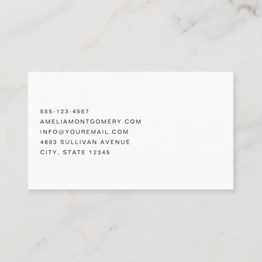 Glitter Ballon Bunch Roze en Zilver Visitekaartje (Achterkant)