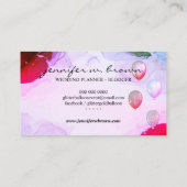 Glitter Ballonnen Gelegenheden Evenementen Planner Visitekaartje (Achterkant)