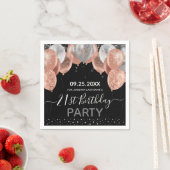 Glitter Balloons 21e verjaardag Servet (Insitu)