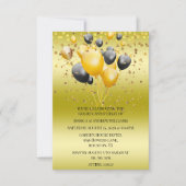 Glitter Balloons Confetti 50ste bruiloft Jubileum Kaart (Voorkant)