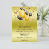 Glitter Balloons Confetti 50ste bruiloft Jubileum Kaart (Staand voorkant)