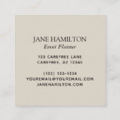 Glitter Balloons Event Planner Vierkante Visitekaartje (Achterkant)