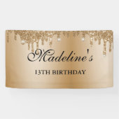 Glitter-banner op maat voor Gold Driving Spandoek (Horizontaal)