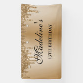 Glitter-banner op maat voor Gold Driving Spandoek (Verticaal)