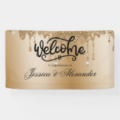 Glitter-banner op maat voor Gold Driving Spandoek (Horizontaal)