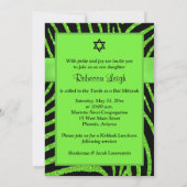 Glitter Bat Mitzvah Invite 2 Kaart (Achterkant)
