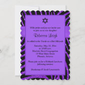 Glitter Bat Mitzvah Invite 4 Kaart (Achterkant)