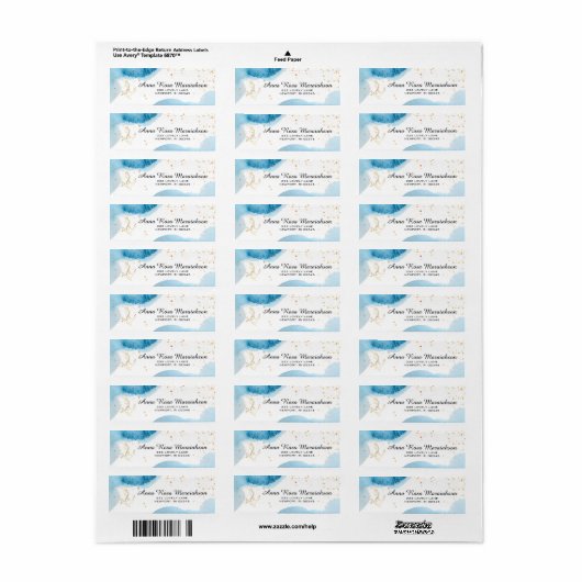 *~*Glitter Beach Nautical Ocean Gold ANCHOR Etiket