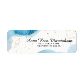 *~*Glitter Beach Nautical Ocean Gold Conch Shell Etiket (Voorkant)