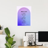 Glitter Beauty Make-up Nagelsalon Menu Prijslijst Poster (Thuiskantoor)