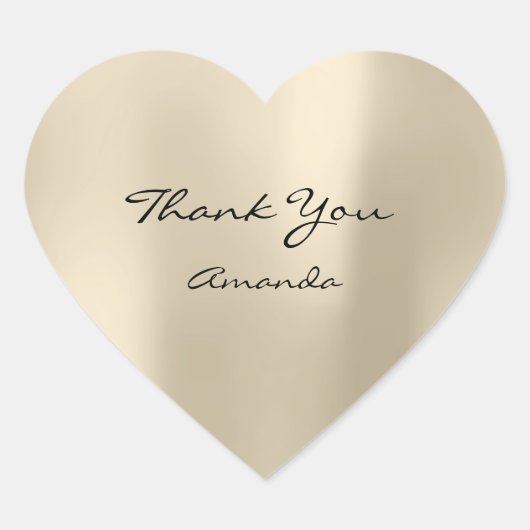 Glitter Beauty Naam Bruids Hart Dank Champaigne Sticker (Voorkant)
