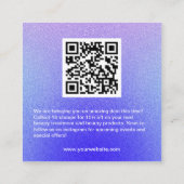 Glitter Beauty Nail Salon Promo Dank u kaart Vierkante Visitekaartje (Achterkant)