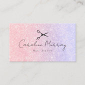 Glitter Beauty Pink Haarstylist Afspraakkaart Visitekaartje (Voorkant)
