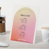 Glitter Beauty Salon Business Menu Prijslijst Reclamebord Met Voetstuk (Insitu)