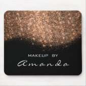 Glitter Beauty Studio Makeup koper zwart wit Muismat (Voorkant)