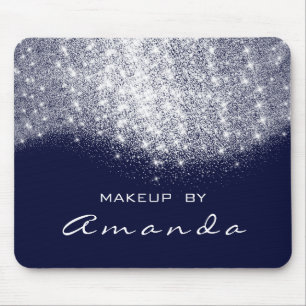 Glitter Beauty Studio Makeup Silver Blue Navy Name Muismat