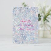 Glitter bedankje bedankkaart (Staand voorkant)