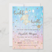 Glitter Beer Twinkle Little Star Bokeh Baby shower Kaart (Voorkant)