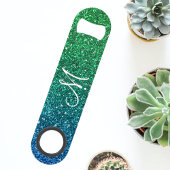Glitter bekijk Monogram helder Groen blauw Speed Flessenopener