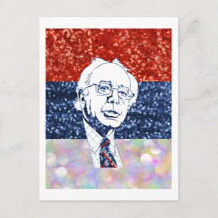 glitter bernie sanders briefkaart