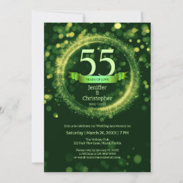 Glitter Bewerken Jaarnaam Bruiloft Jubileum Groen Kaart