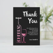 glitter , bier , wijn , volwassene , dank je wel k bedankkaart (Staand voorkant)