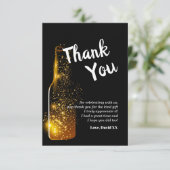 glitter , bier , wijn , volwassene , dank je wel k bedankkaart (Staand voorkant)