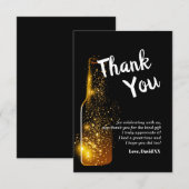 glitter , bier , wijn , volwassene , dank je wel k bedankkaart (Voorkant / Achterkant)