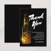 glitter , bier , wijn , volwassene , dank je wel k bedankkaart (Voorkant / Achterkant)